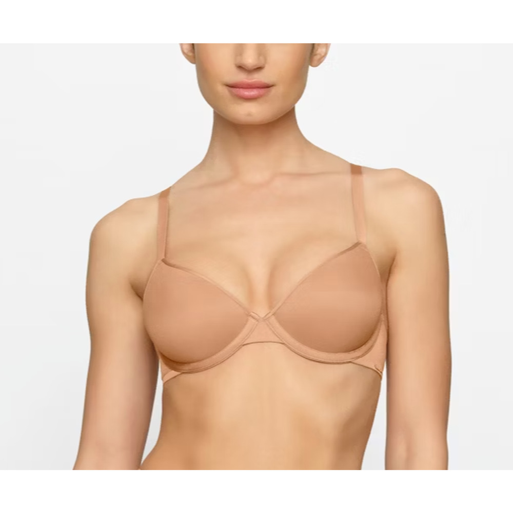NWT Skims Weightless Demi Bra Underwire Adjustable BR-DEM-1893 Brown Size 38DDD - Picture 1 of 11